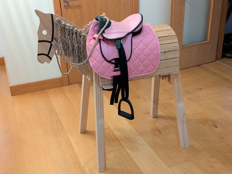 Wooden Horse and Saddle