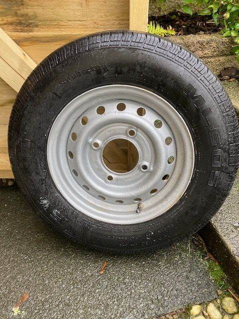 Trailer Wheel with new tyre