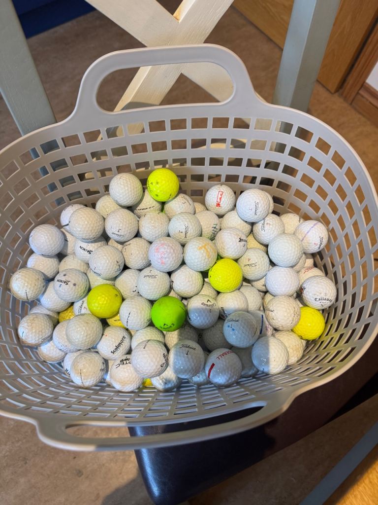 200+ range balls. Various makes