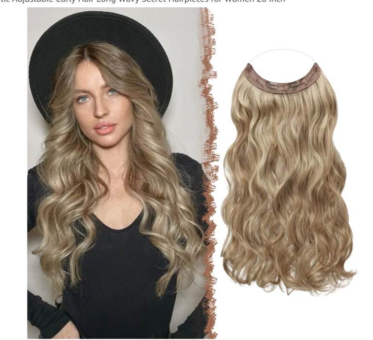 FESHFEN Invisible Wire Hair Extensions Secrets Hair Extensions 
