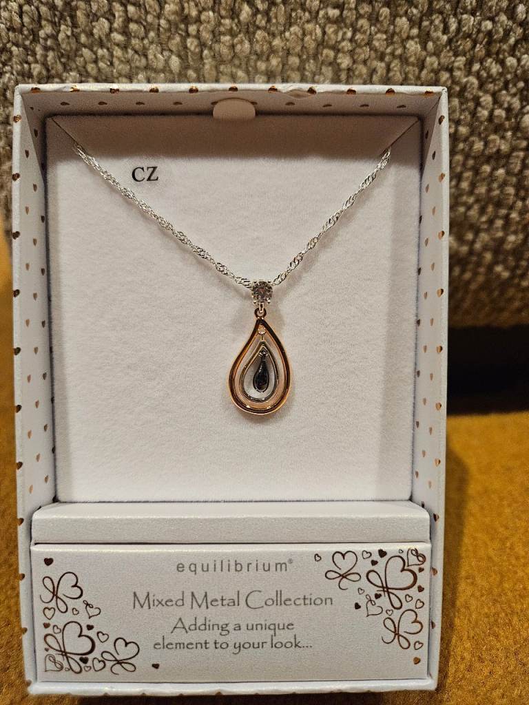 Equilibrium Mixed Metal Collection Necklace - New