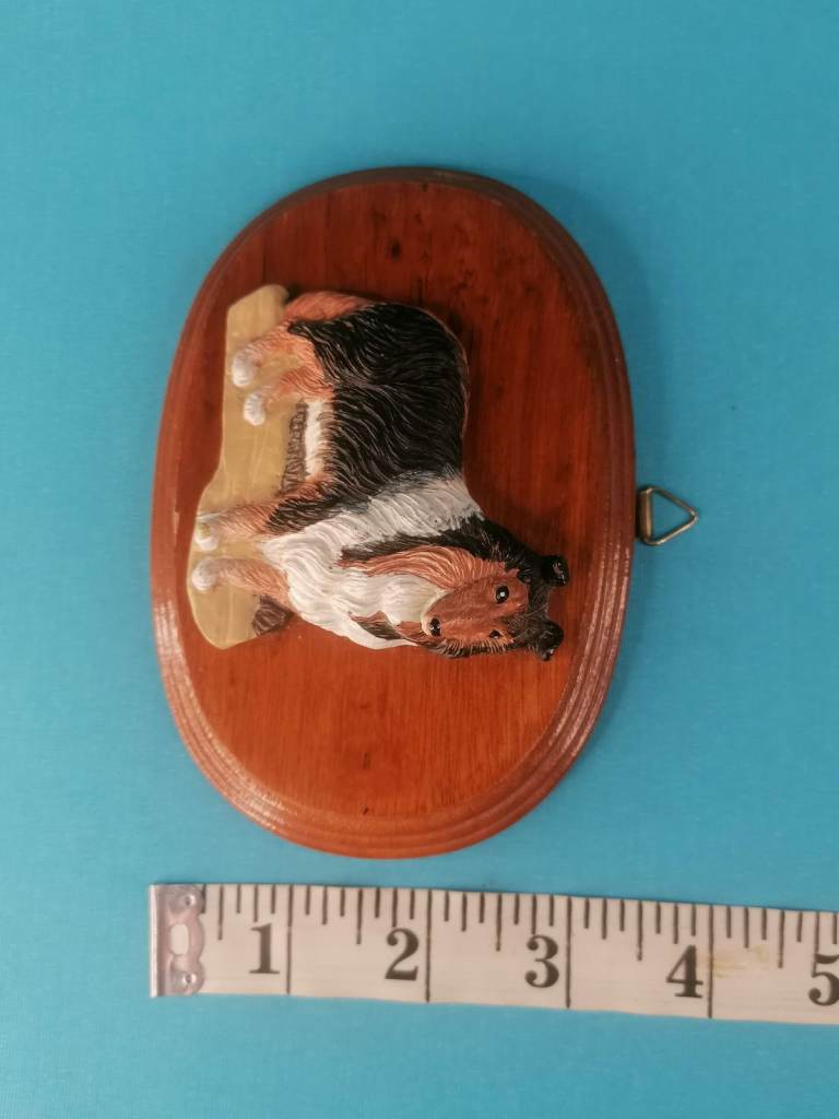 Vintage 3-D Collie, Lesie Dog picture. You can keep on wall. Wall hang. 