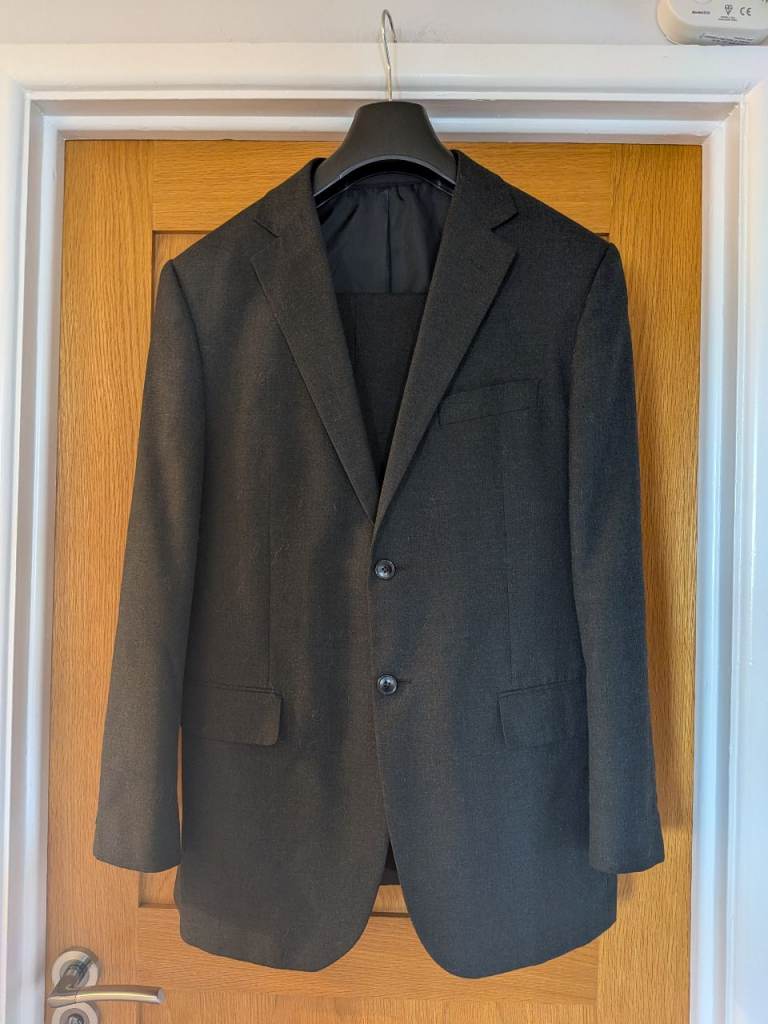 Men's Dark Grey Suit - Jacket and Trousers, Good Condition