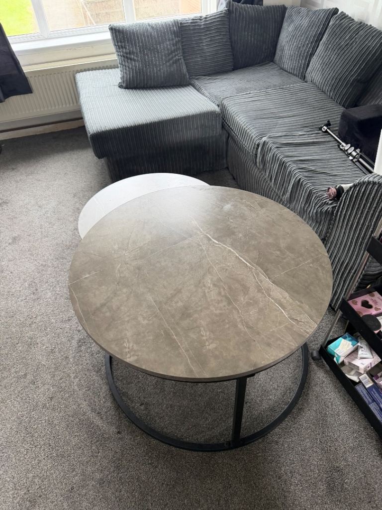 Marble effect coffee table