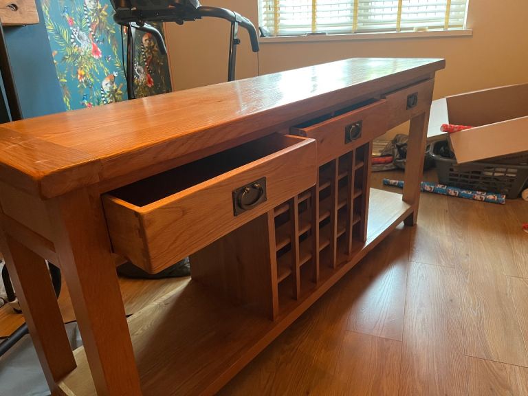 Solid wooden side unit