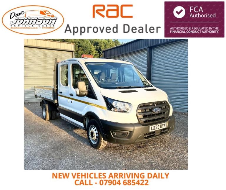 FORD TRANSIT Tipper 2023 350 L3 DIESEL RWD 2.0 EcoBlue 130ps Double Cab