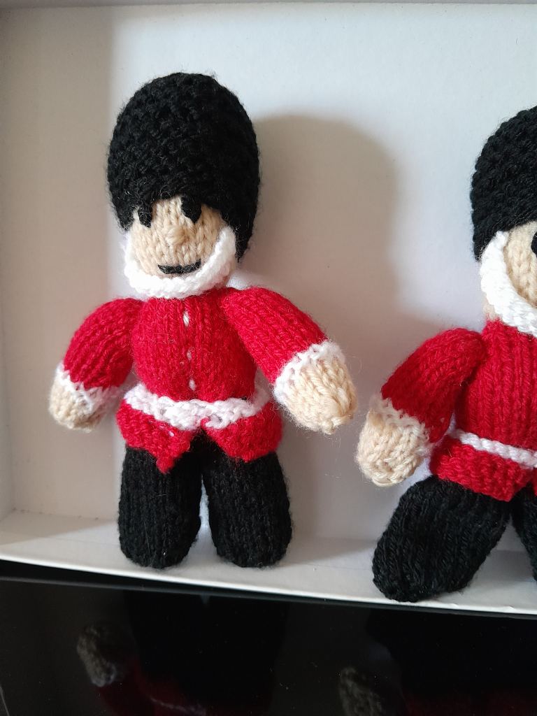 Childrens little soldier Handmade 2 finger puppet  £5