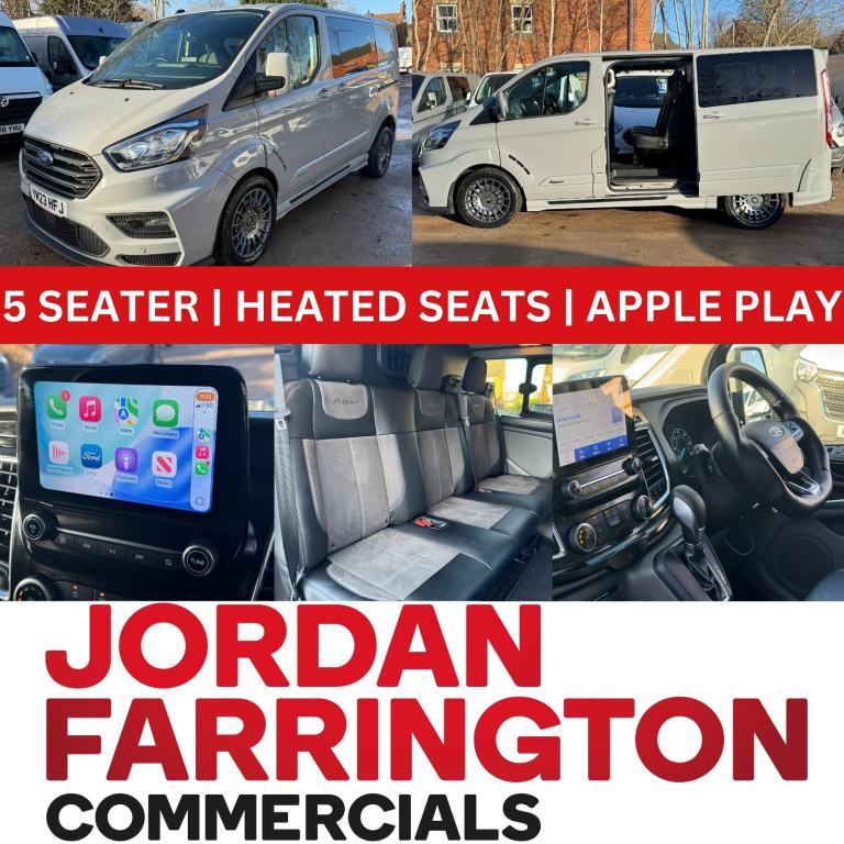 2023 FORD TRANSIT CUSTOM 2.0 MS-RT AUTO CREW VAN 170 BHP ** FULL FORD HISTORY **