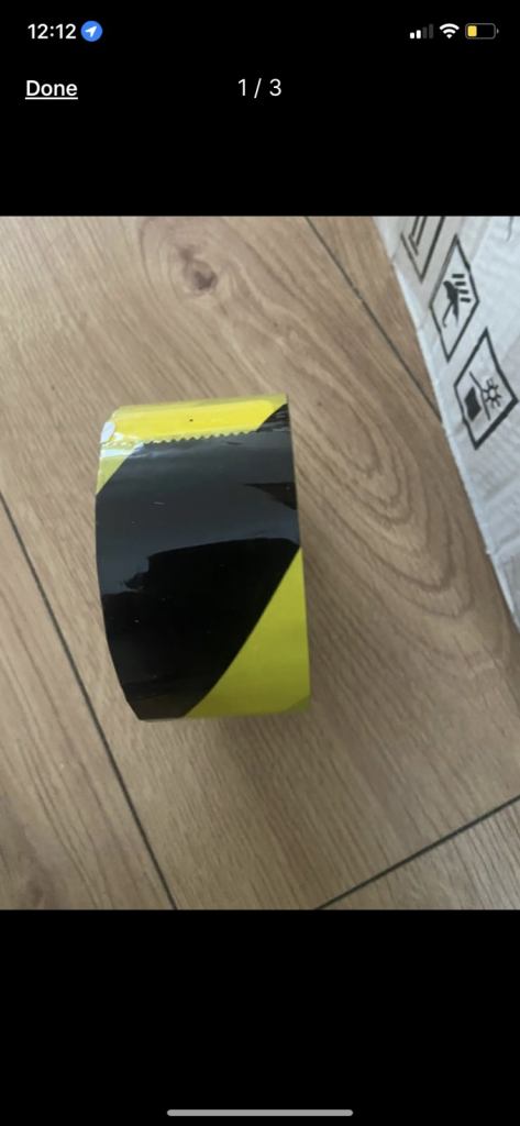Black and yellow Premium Extra Stong Self Adhesive Duct Tape safety X2