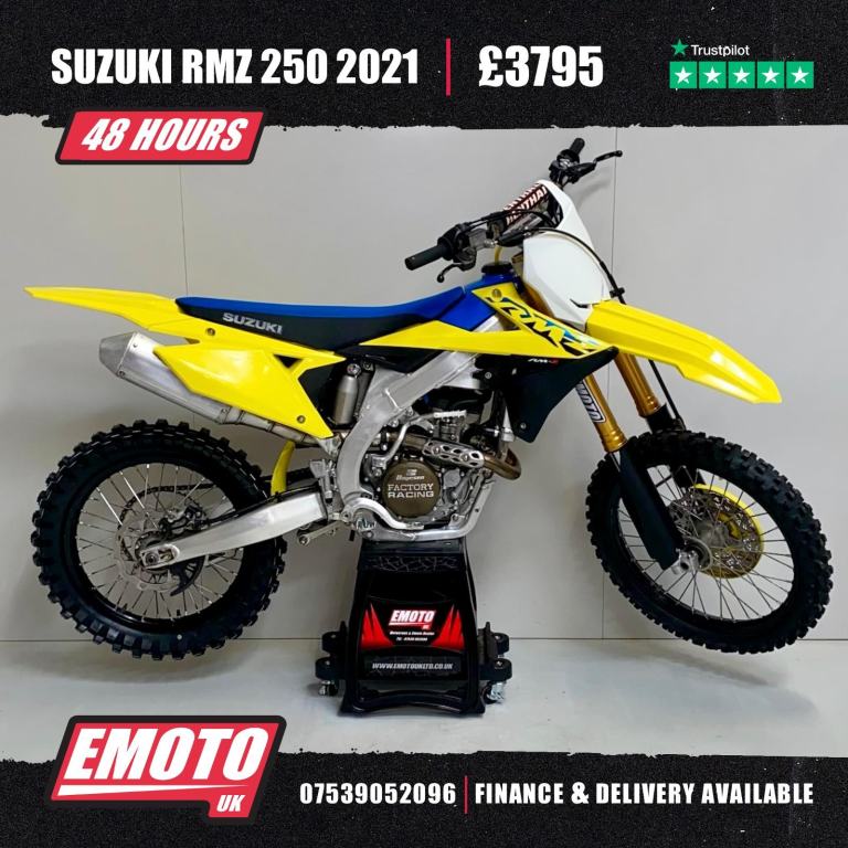 SUZUKI RMZ 250 2021 Motocross Bike 250cc 48 Hrs @EmotoUK - Finance Available