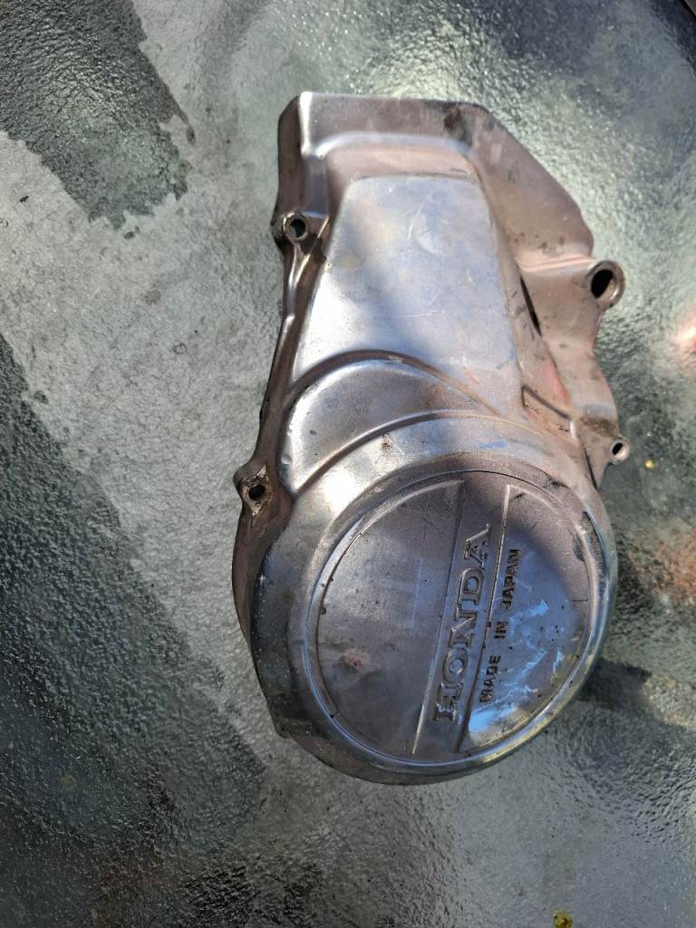 Cm400 Left side engine cover in chrome 