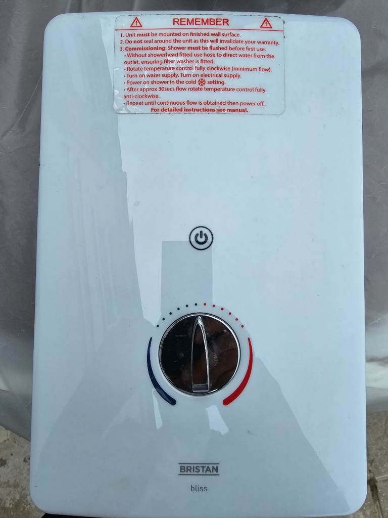 2x Bristan BL3105 W electric showers 9.5 / 10 kW .
