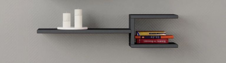 Anthracite floating shelf 