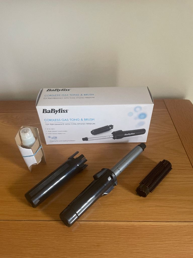 BaByliss cordless gas tong and brush 