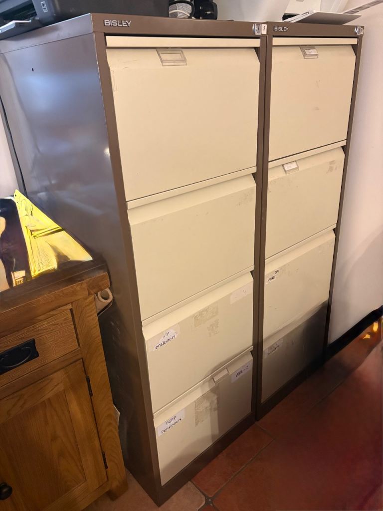 Bisley 4 Draw Steel Filing Cabinet