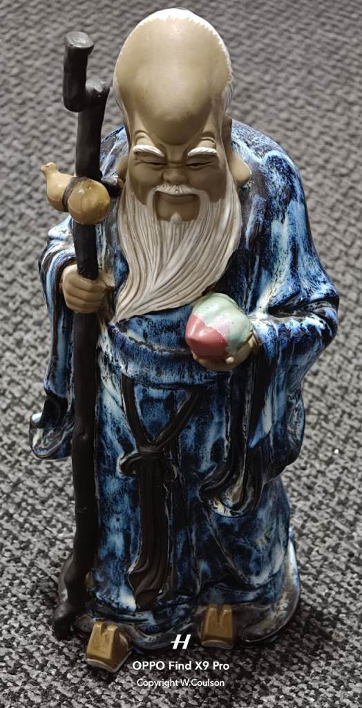 Chinese mudman,Blue and Beige, Good Condition