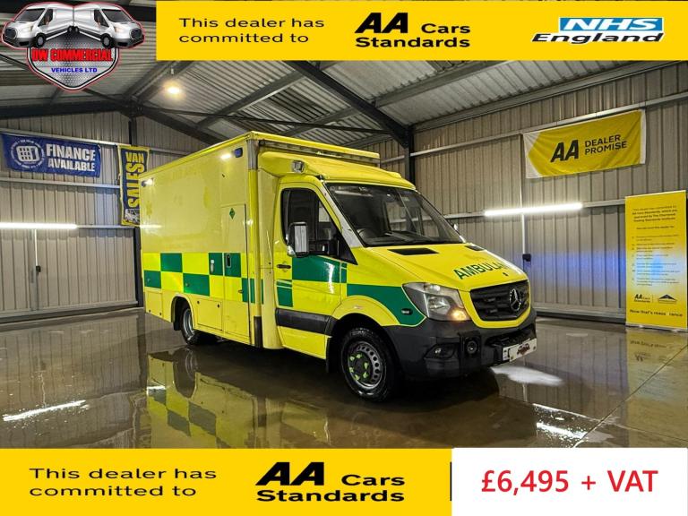 2015 Mercedes-Benz Sprinter 519 CDI MWB Automatic Ex-NHS Ambulance Service + VAT NA Diesel Automatic