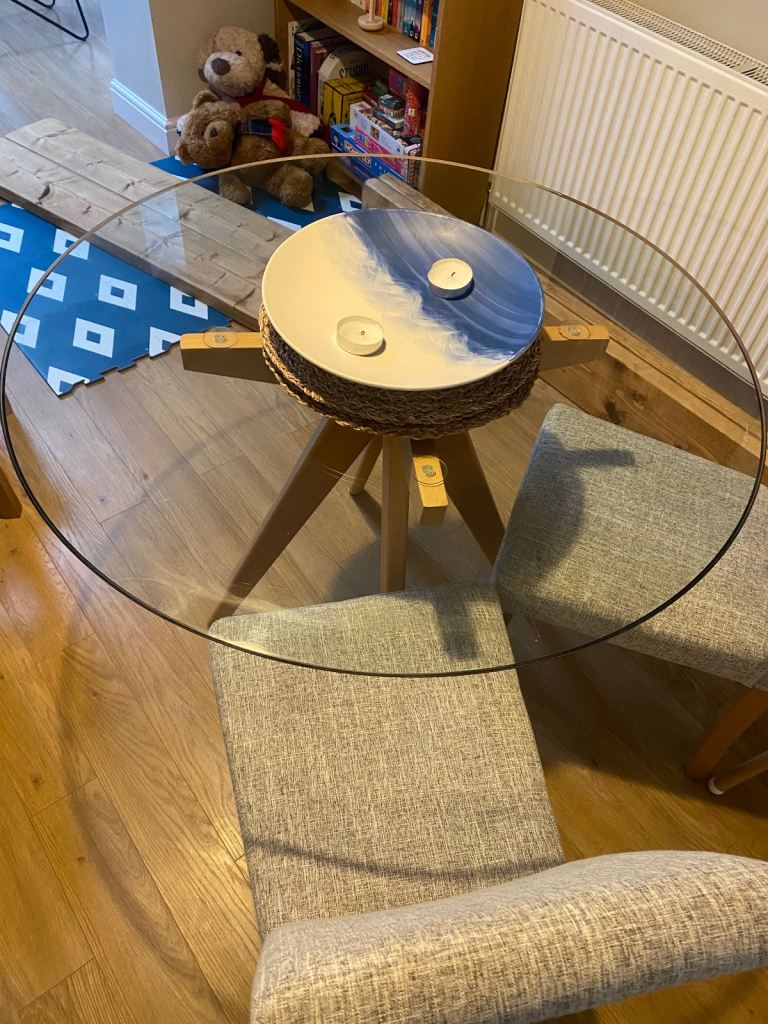 Glass Top Dining Table