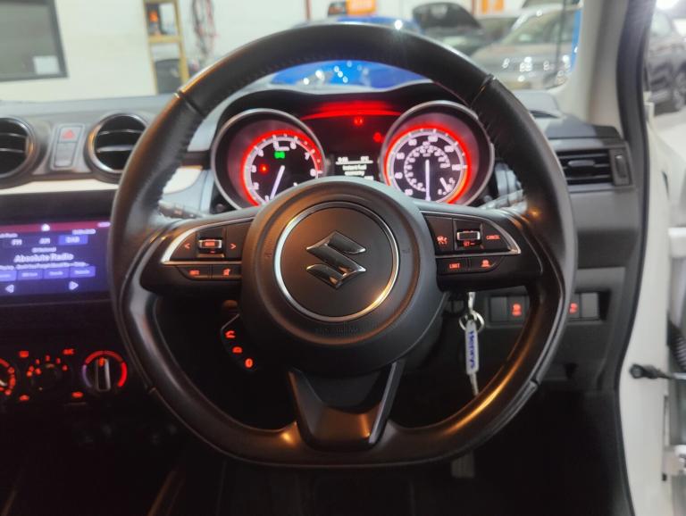 SUZUKI SWIFT; 1.2 PETROL HYBRID; 82BHP; SZ-L; 5 DOOR; MANUAL; WHITE; 57.9 MPG;