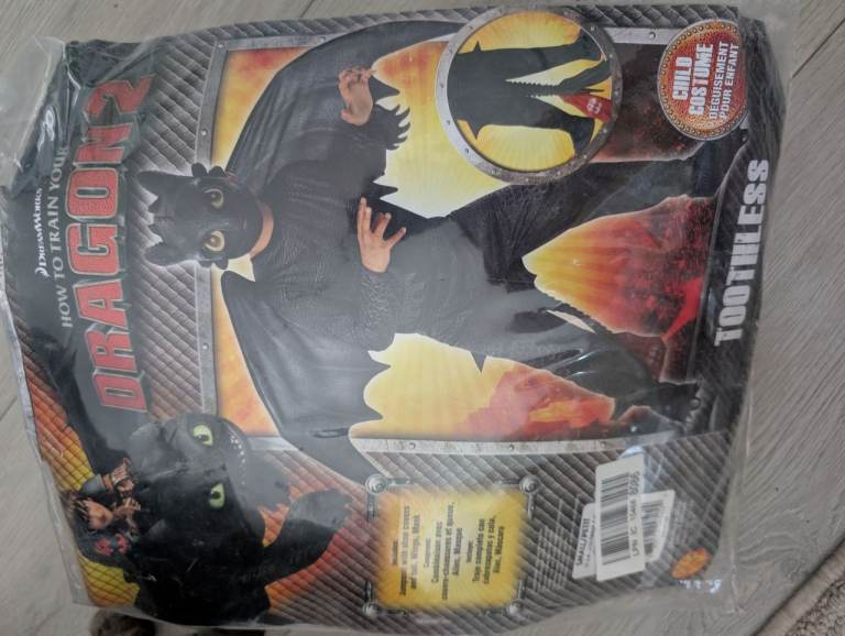Child's Toothless Costume - How To Train Your Dragon - New