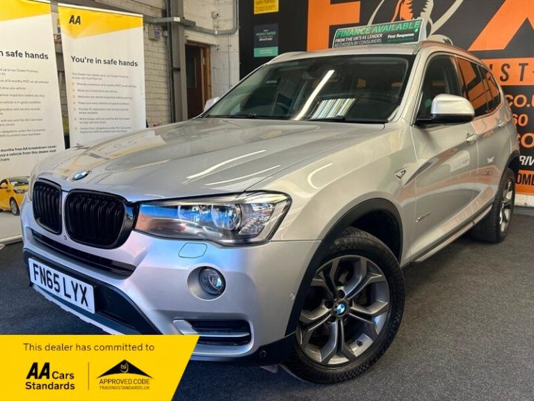 65 reg BMW X3 XDRIVE 2.0d XLINE AUTO,SILVER,BLACK LEATHER,ULEZ FREE,HUGE SPEC