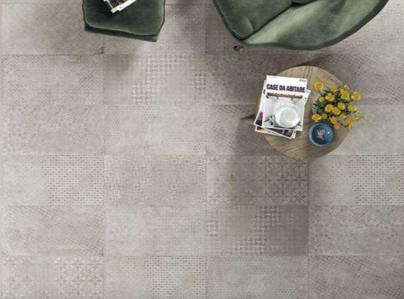 White vintage pattern effect floor and wall tiles 30x60