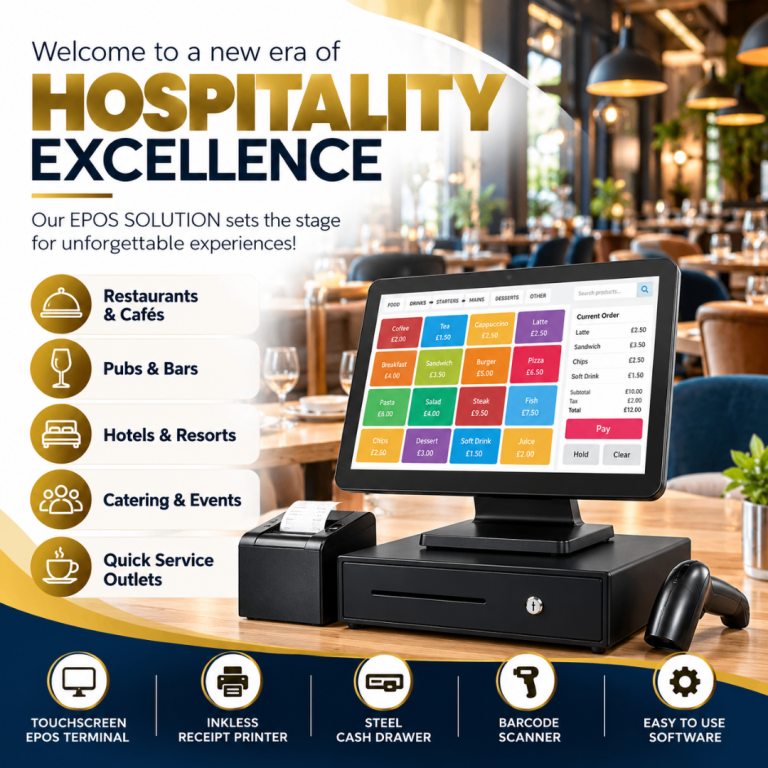 Hospitality EPOS System – Touchscreen Till for Restaurants, Cafés, Pubs & Hotels
