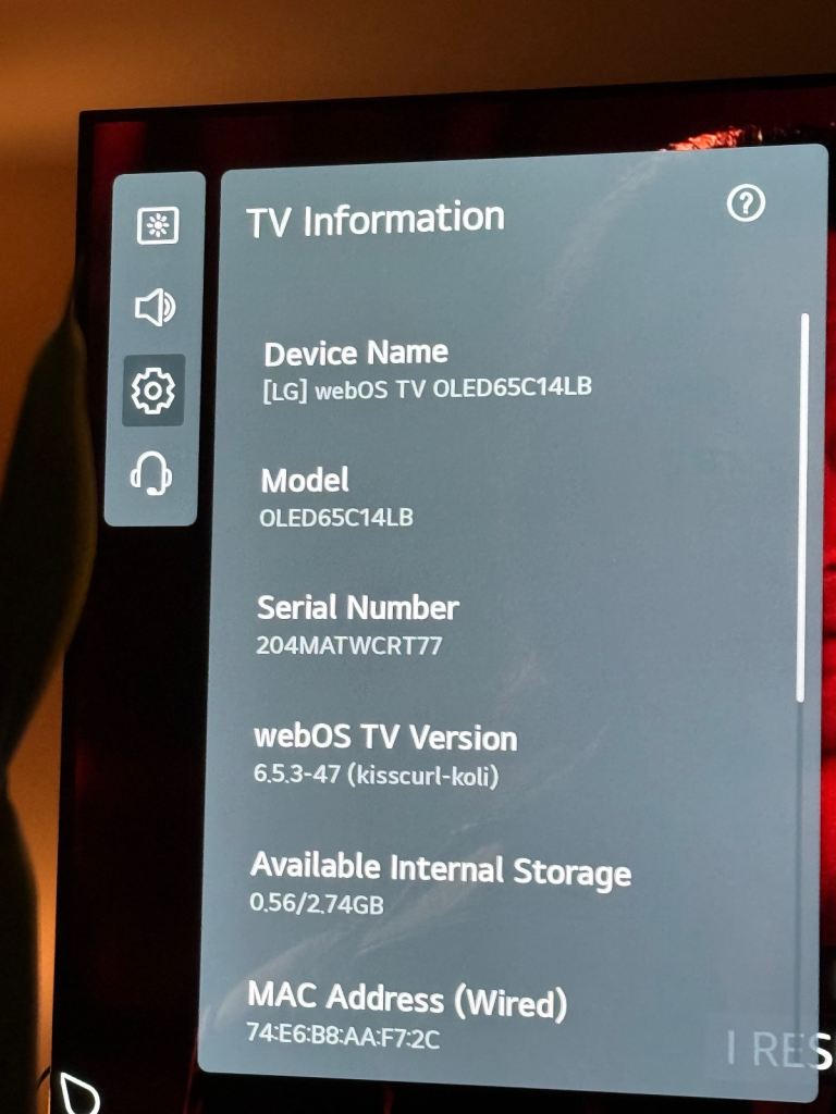 LG OLED65C14LB 65 inch OLED Smart TV – Good Condition