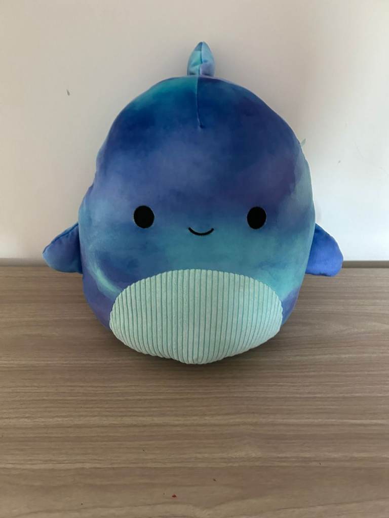 Squishmallow cyan tie dye shark 12"