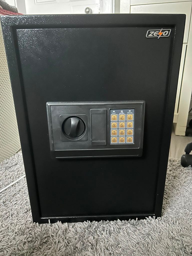 Zeno Digital Home Safe – Black, Good Condition