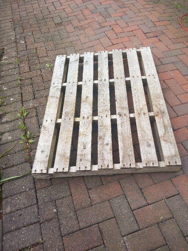 Free Wooden pallet and broken fencing.