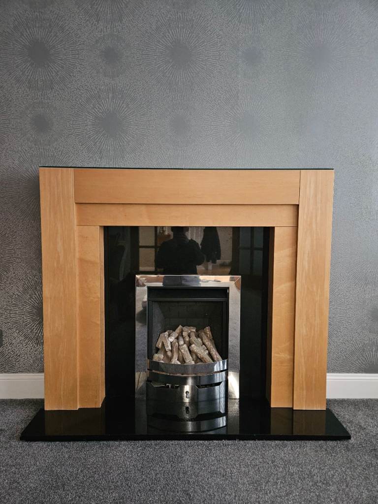 ** Free to collect ** Fireplace - marble and wood.