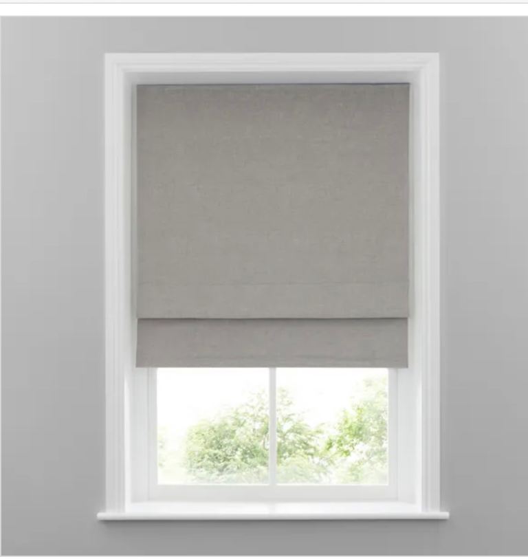 Dunelm Linen mix blackout Roman blind