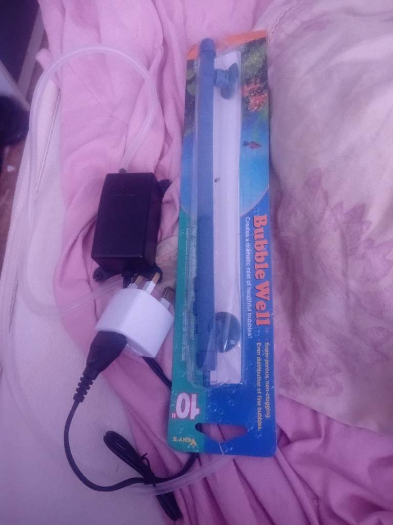 Tubble bubble oxygen pump 10"" clear air line oxygen air pump 
