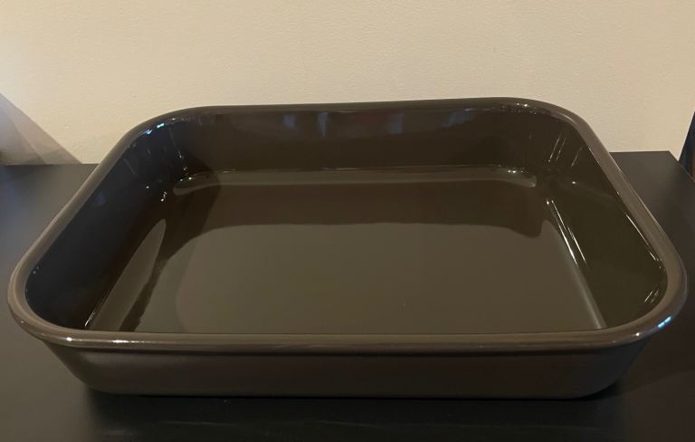 Ikea Large Ceramic Roasting Tray + cast iron grill plate + Procook Grill tongs ,all for £16