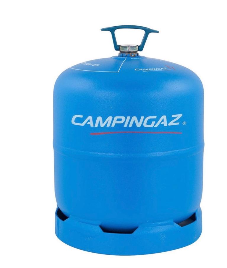 Campingaz 907 Refillable Gas Cylinder, full, for VW campervan