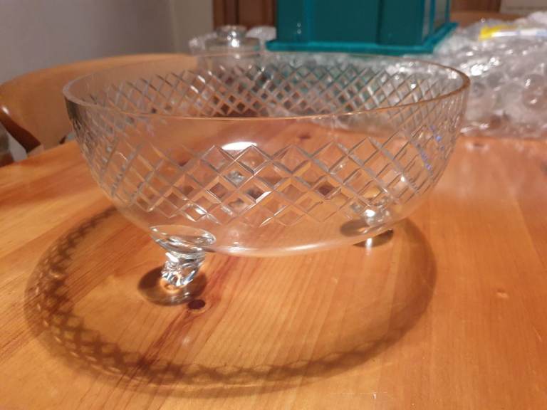Vintage fine cut glass fruit bowl s d 6 sundae coupe bowls