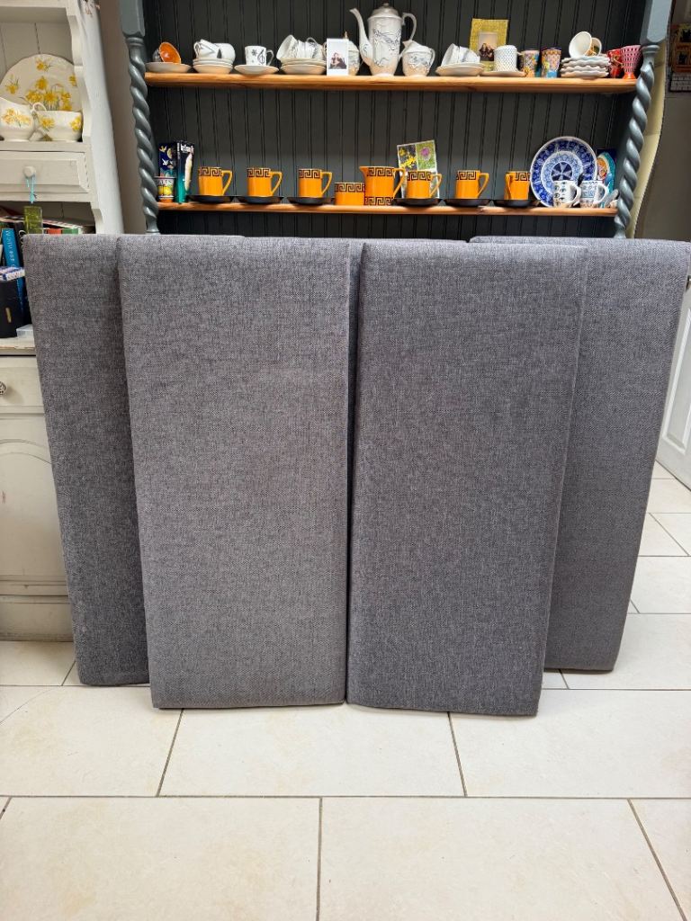 Set of 5 Grey upholstered bed boards for VW T5 camper
