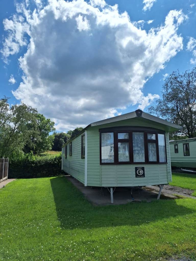 Static caravan on site