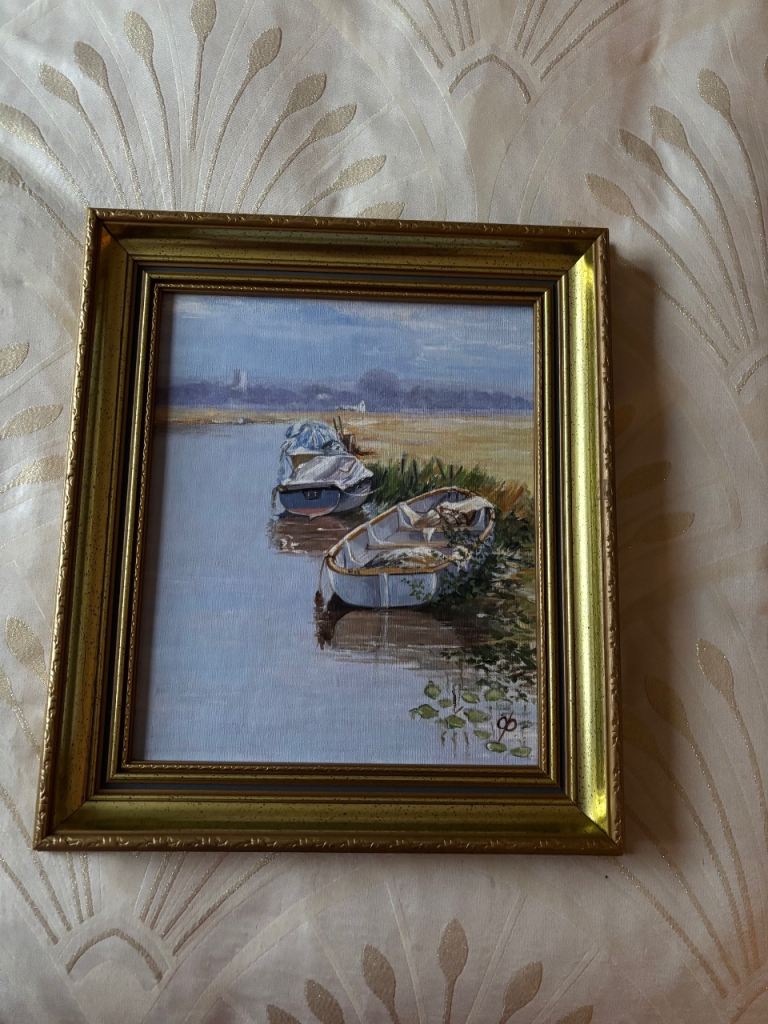 Original Oil Painting in Gold Frame