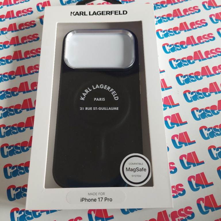 Karl Lagerfeld iPhone 17 Pro Case - Black, MagSafe Compatible