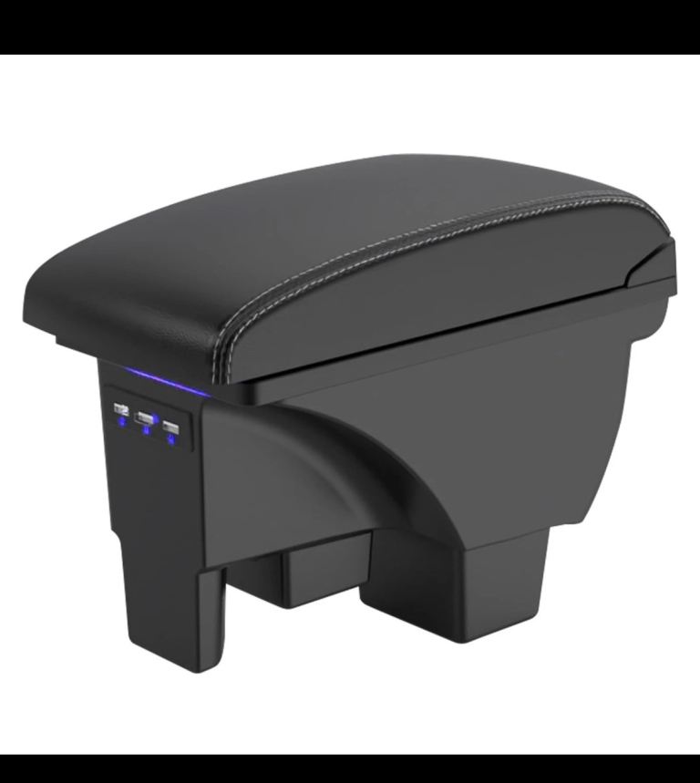  Armrest Box Compatible with VW Polo 2019-2024 Dual Layer Leather