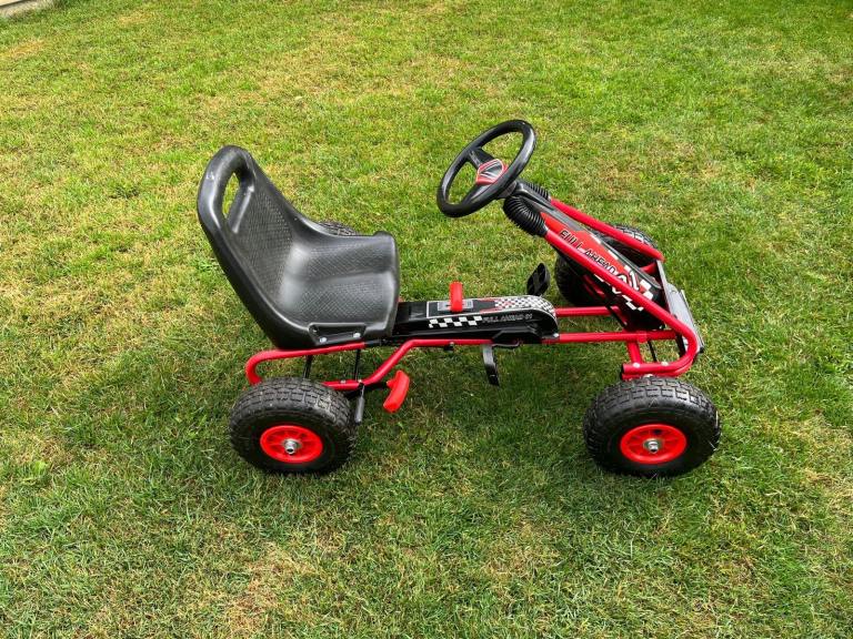 Kids Pedal Go-Kart - Red Metal Frame, Nearly New