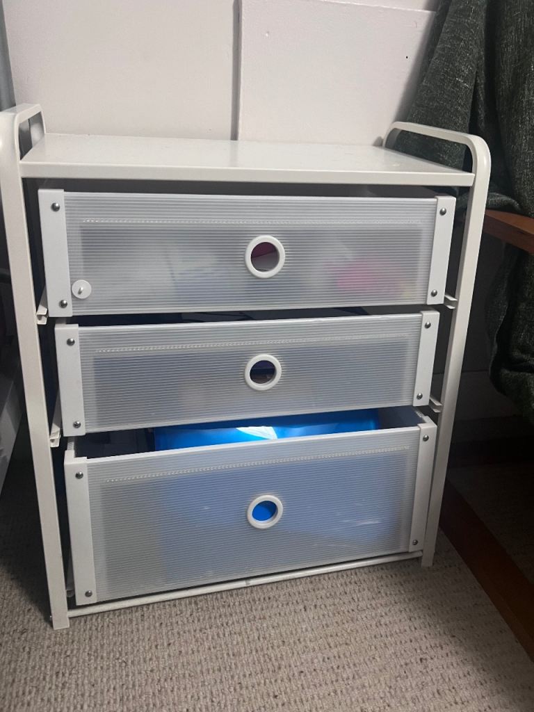 IKEA TROFAST Storage Unit with 3 Drawers – White, Good Condition