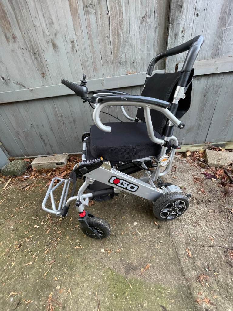image for Pride iGo folding lightweight electric wheelchair with TWO lithium battery packs