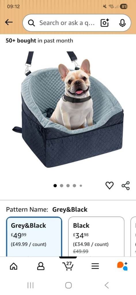 Brand new, unused dog travel bed. RRP £50.