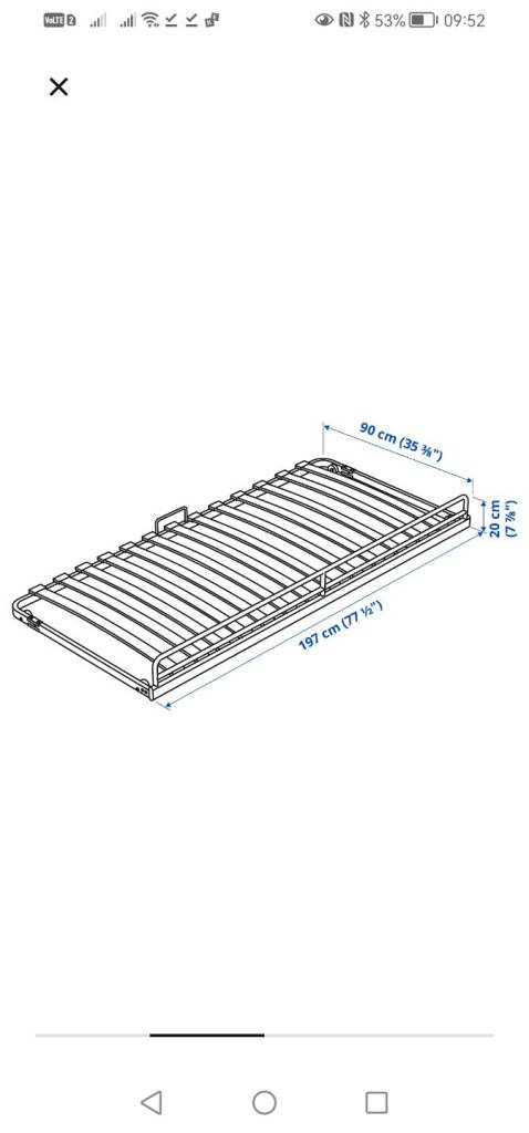 IKEA Underbed Frame + IKEA Single Mattress – Barely Used