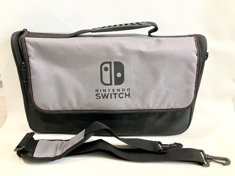 image for Official Nintendo Switch Grey and Black Travel Case Bag with Shoulder Strap