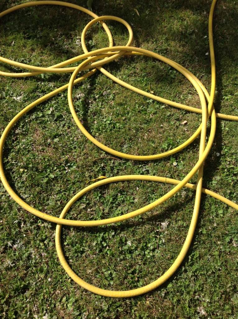 Heavy Duty Garden Hose Pipe Yellow Anti-kink Reinforced Outdoor Hosepipe