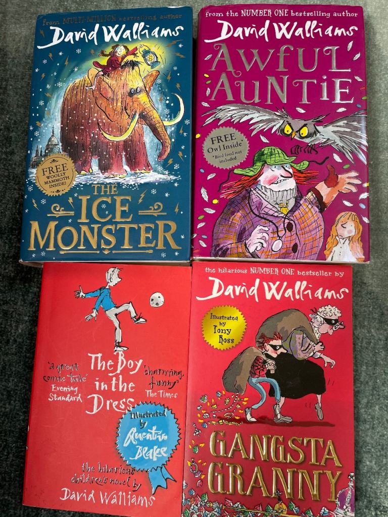 David Walliams Books Bundle - The Ice Monster, Awful Auntie, Boy in the Dress, Gangsta Granny
